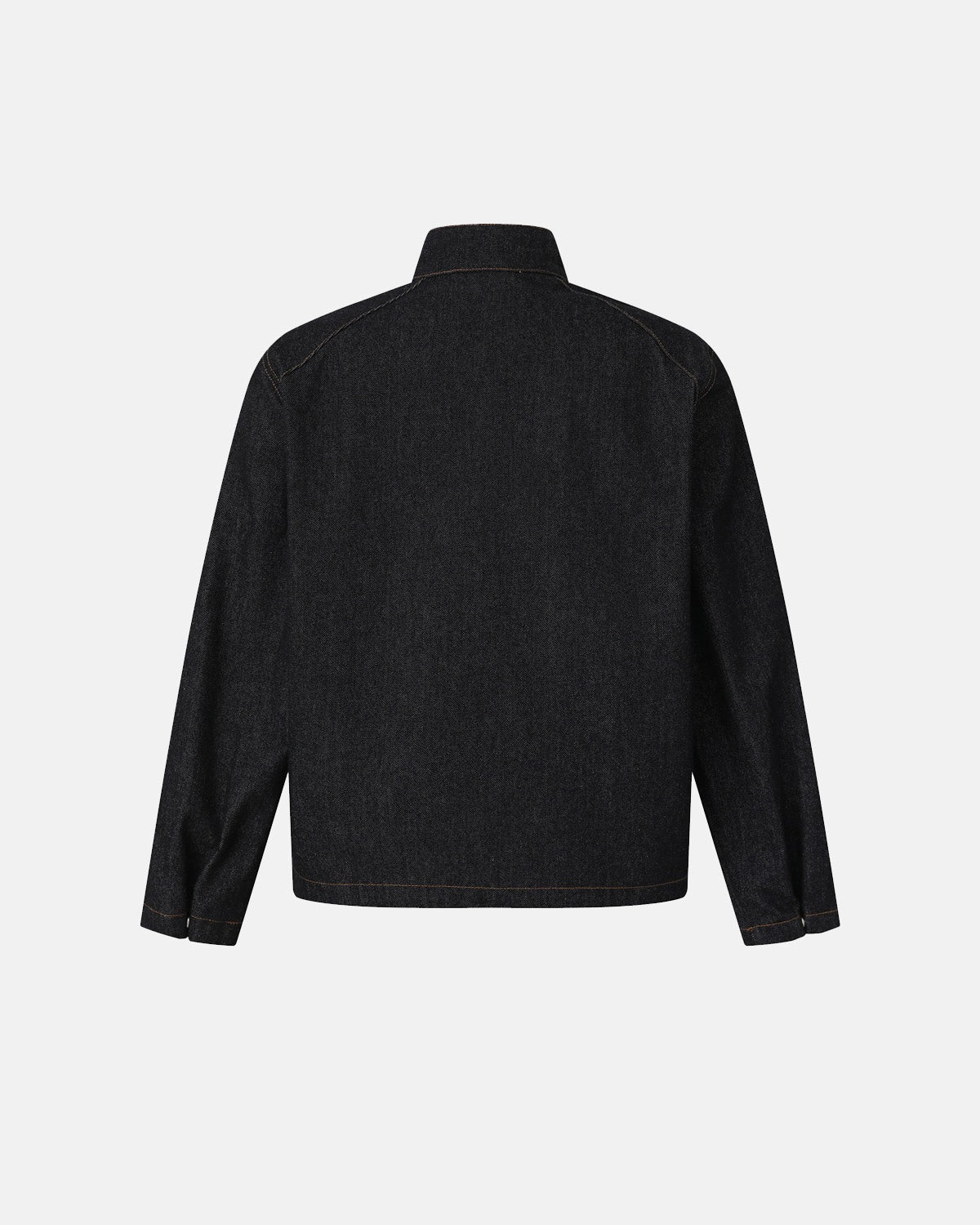 Omygoods Contrast Stitch Denim Jacket