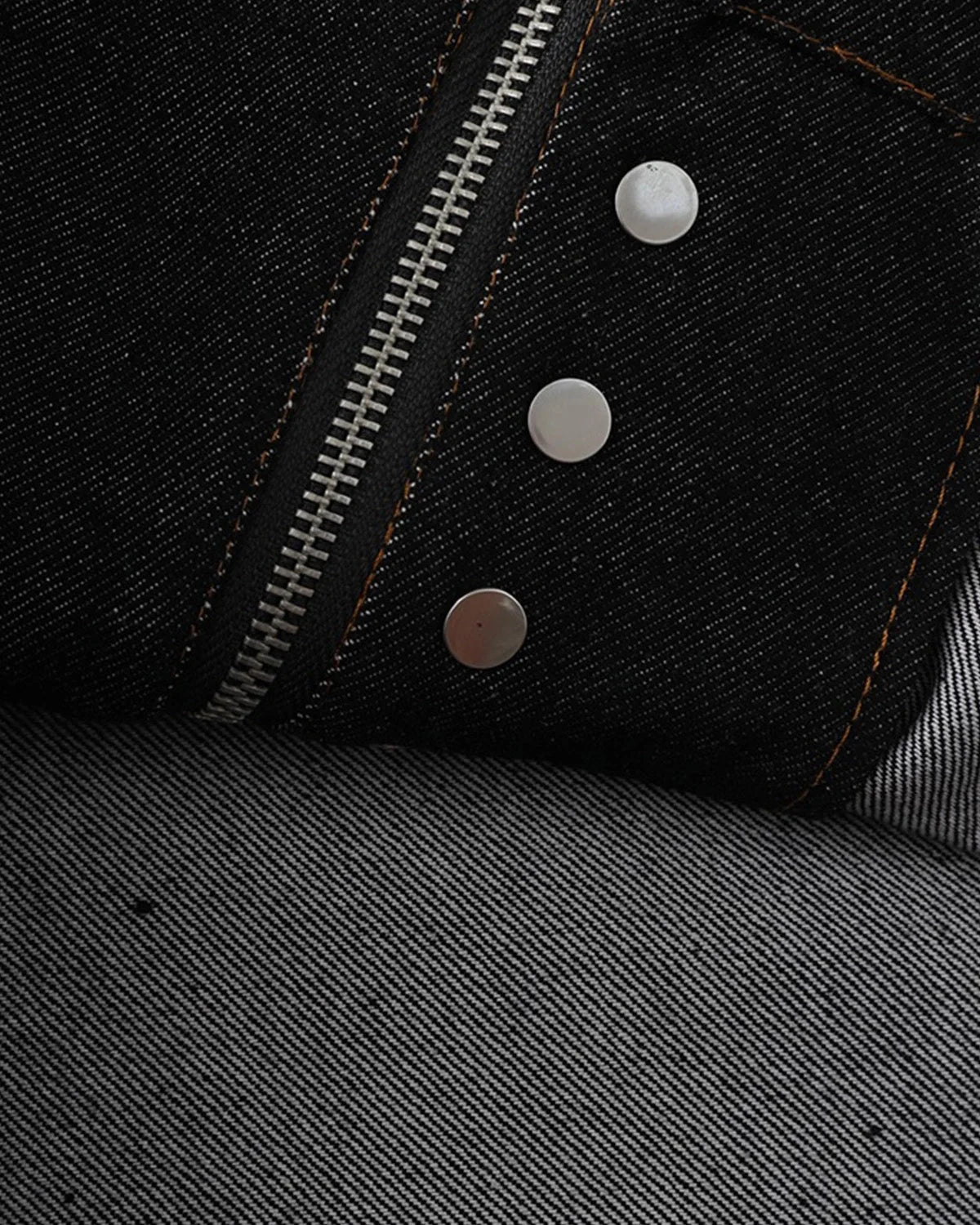 Omygoods Contrast Stitch Denim Jacket