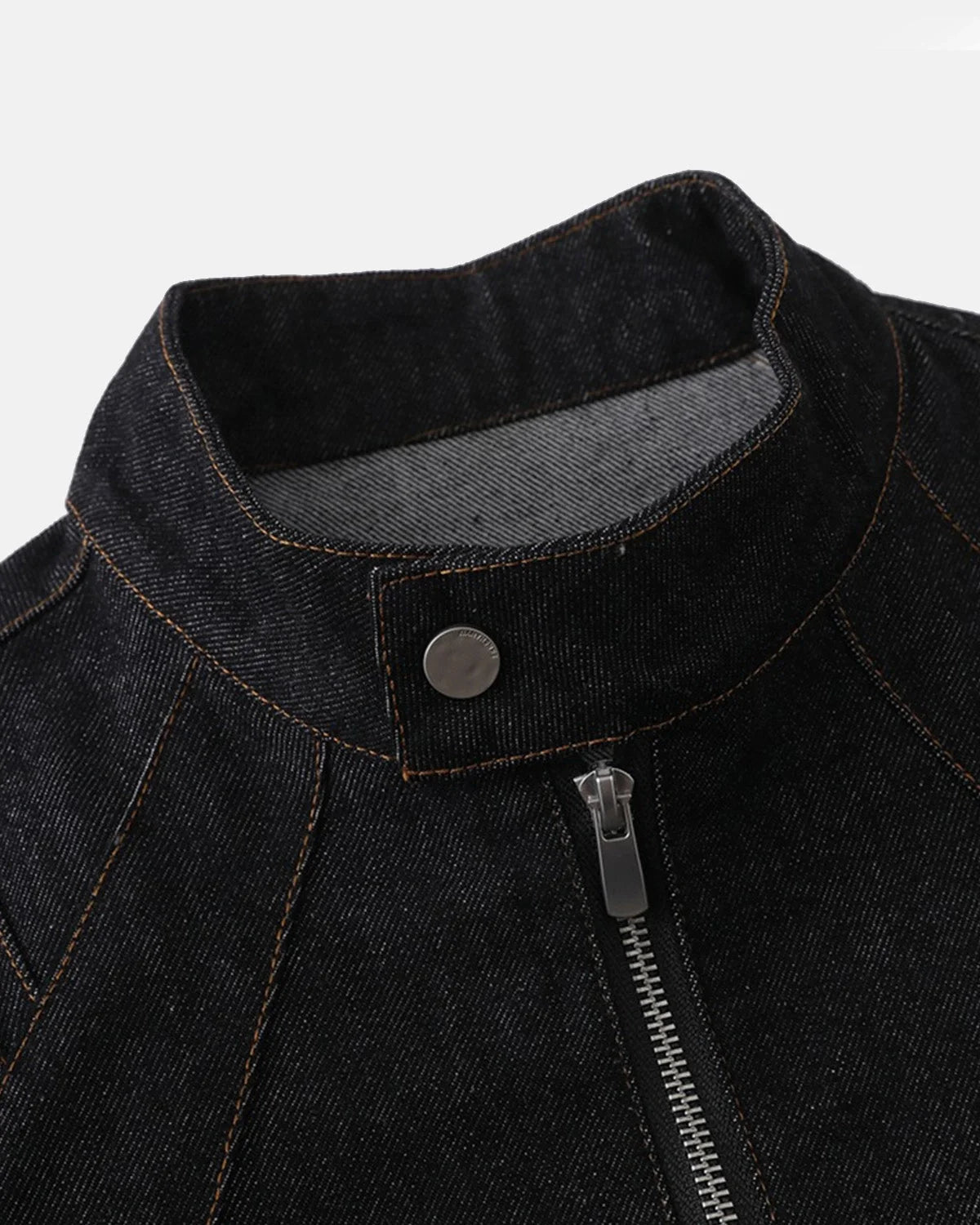 Omygoods Contrast Stitch Denim Jacket