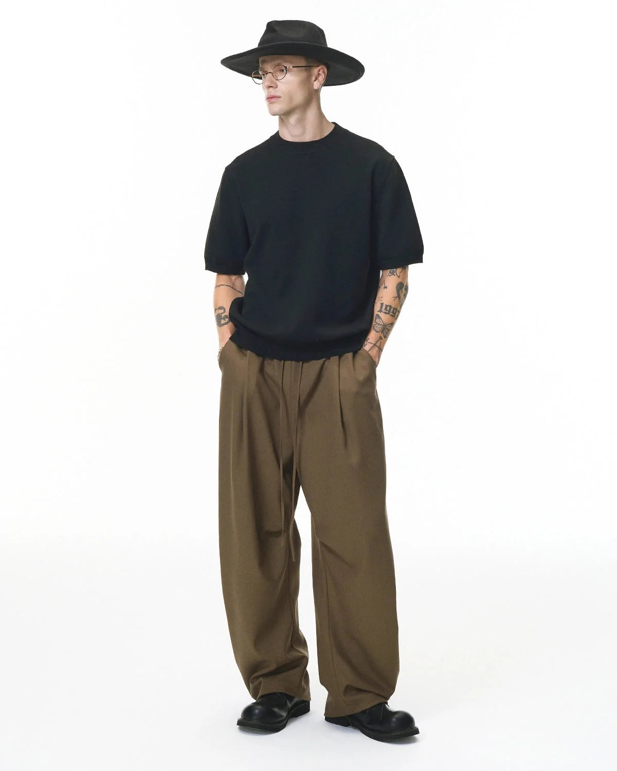 Omygoods Cotton Linen Wide-Leg Pants