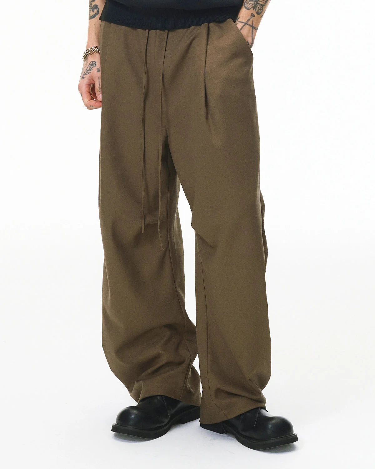 Omygoods Cotton Linen Wide-Leg Pants