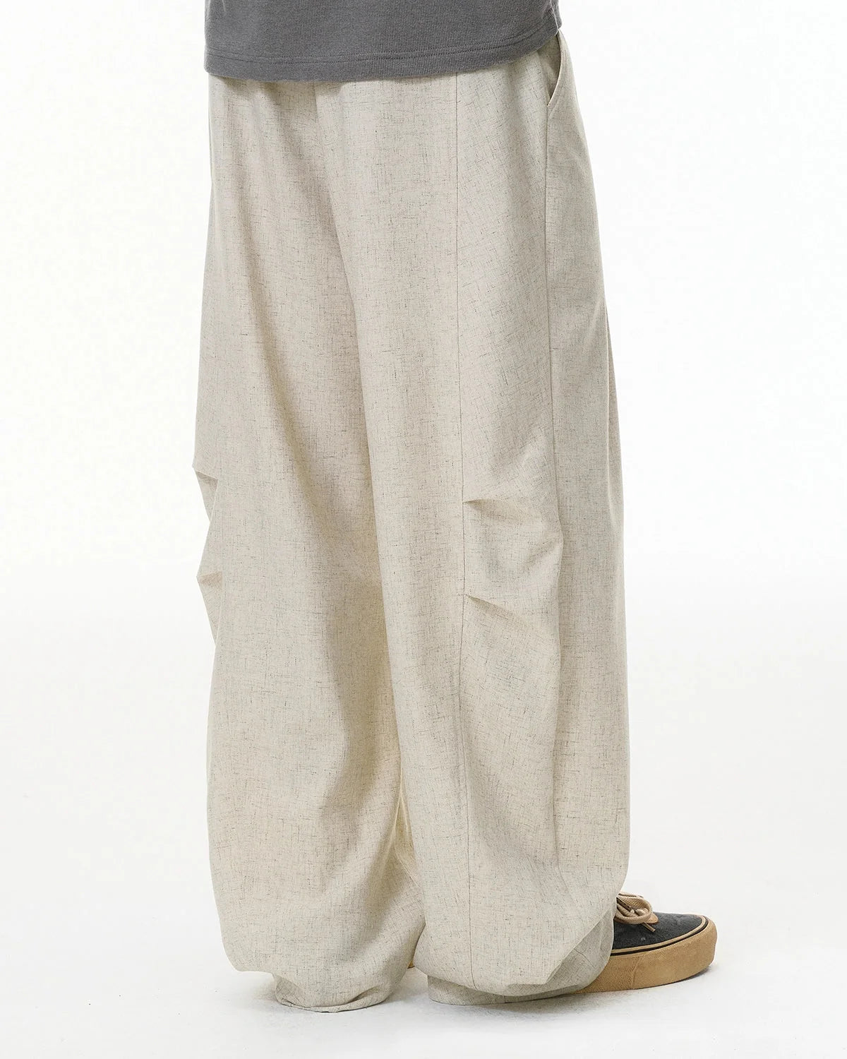 Omygoods Cotton Linen Wide-Leg Pants