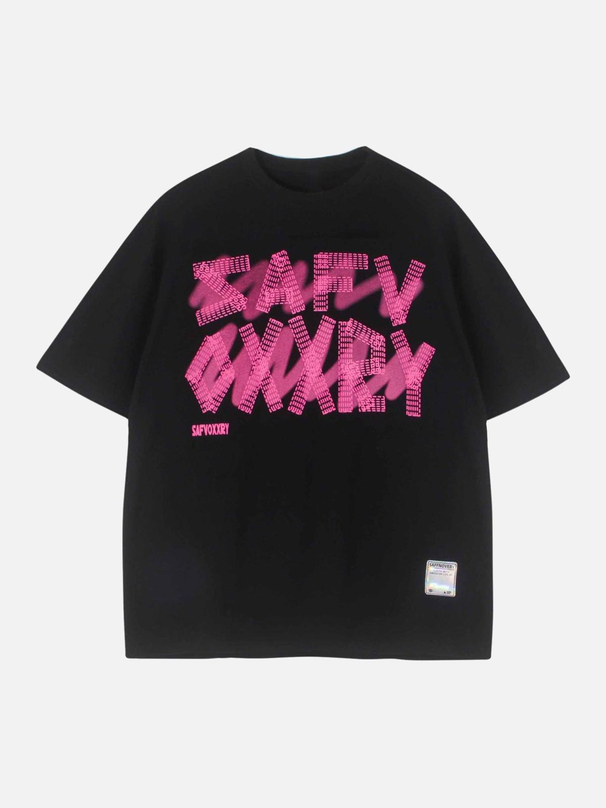 Omygoods Creative Alphabet Printed T-Shirt