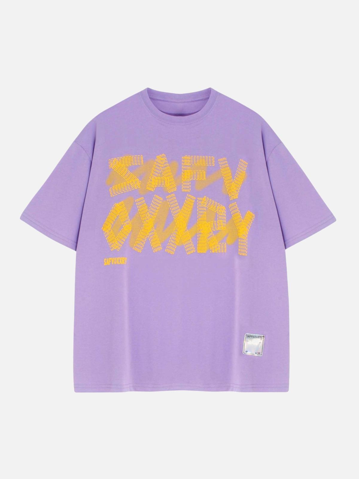 Omygoods Creative Alphabet Printed T-Shirt