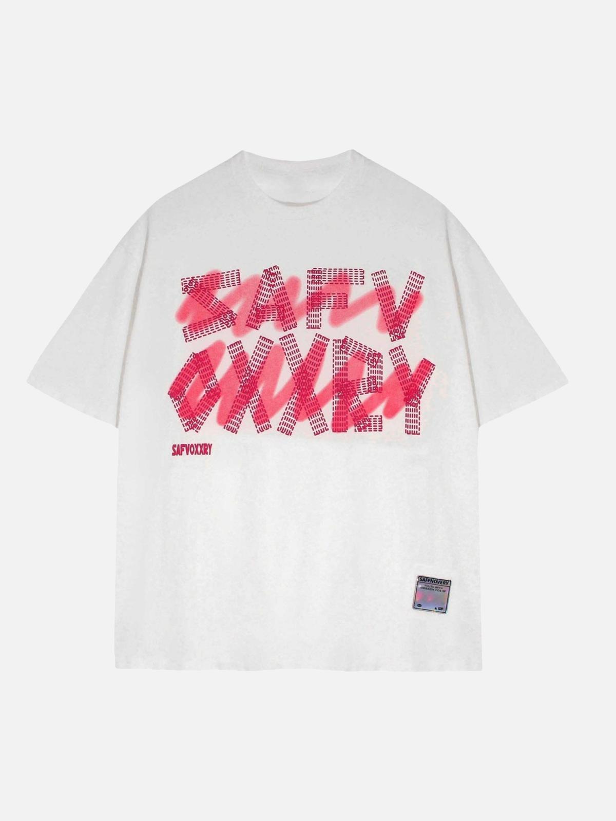Omygoods Creative Alphabet Printed T-Shirt