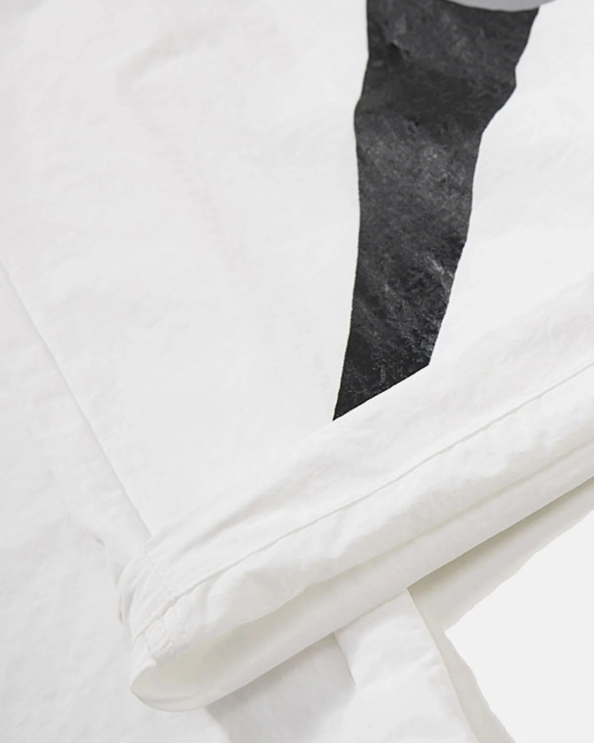 Omygoods Crinkle Nylon Barrel Track Pants