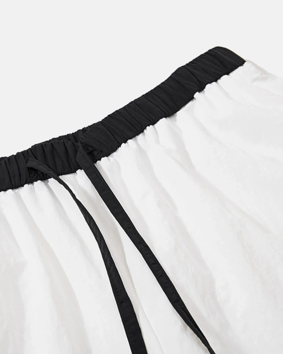 Omygoods Crinkle Nylon Barrel Track Pants