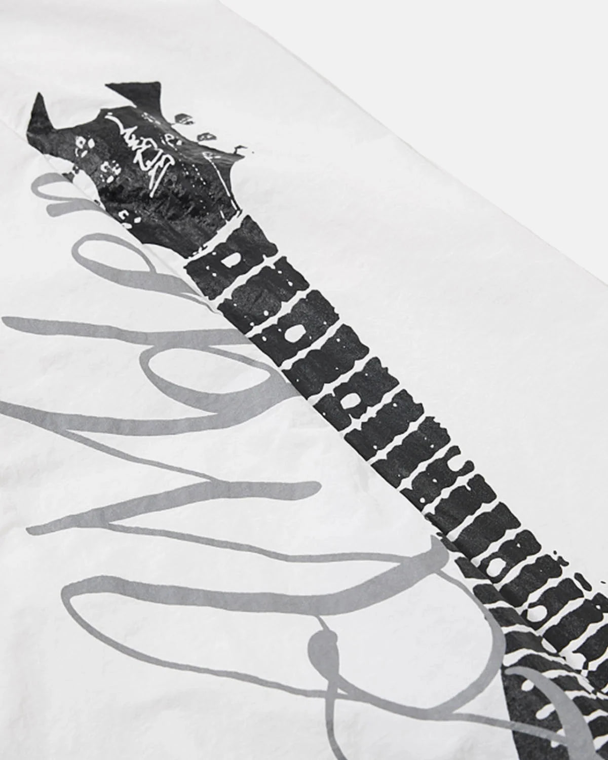 Omygoods Crinkle Nylon Barrel Track Pants