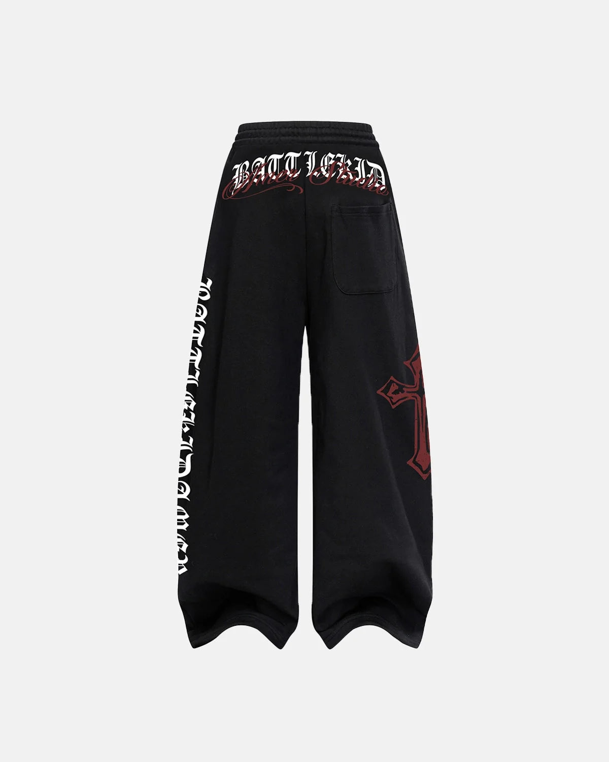 Omygoods Cross Print Baggy Sweatpants