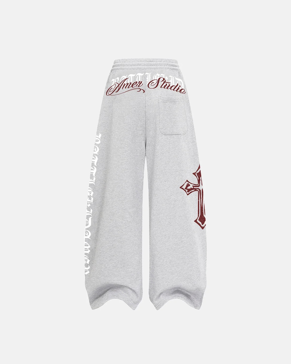 Omygoods Cross Print Baggy Sweatpants