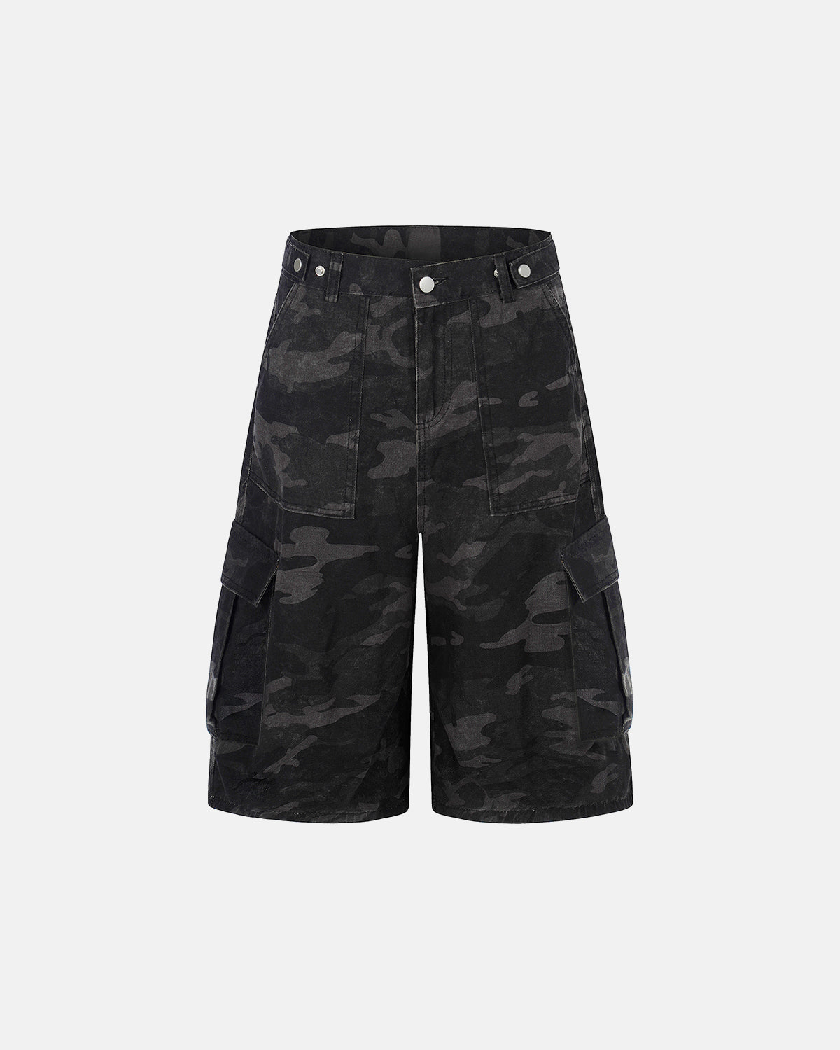 Omygoods Dark Camo Cargo Shorts