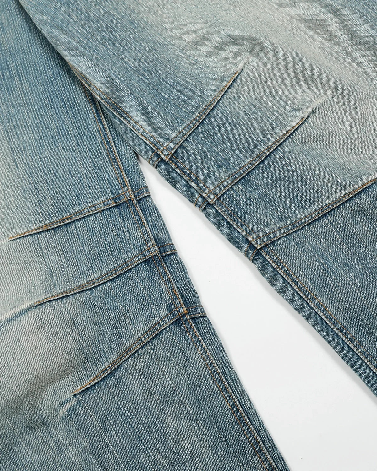 Omygoods Deconstructed Bamboo Weave Baggy Jeans