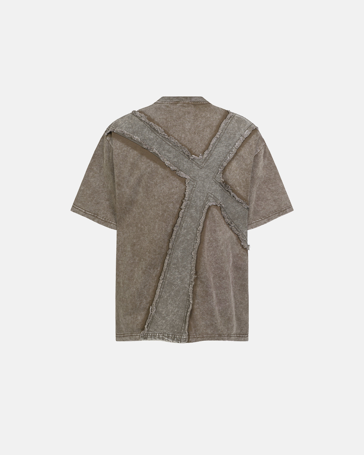 Omygoods Deconstructed Cross Washed T-Shirt
