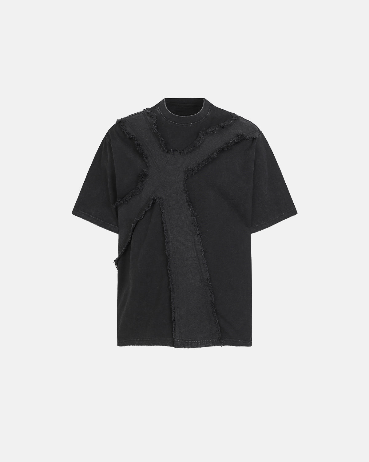 Omygoods Deconstructed Cross Washed T-Shirt