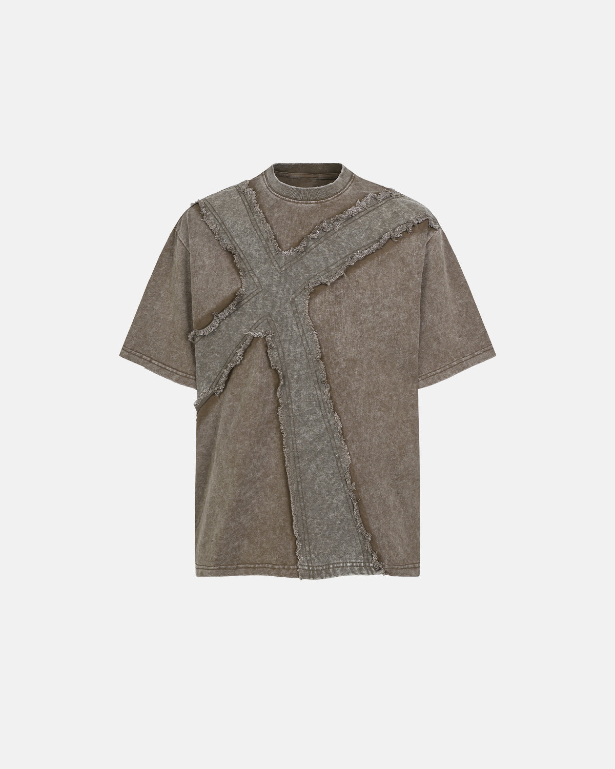 Omygoods Deconstructed Cross Washed T-Shirt