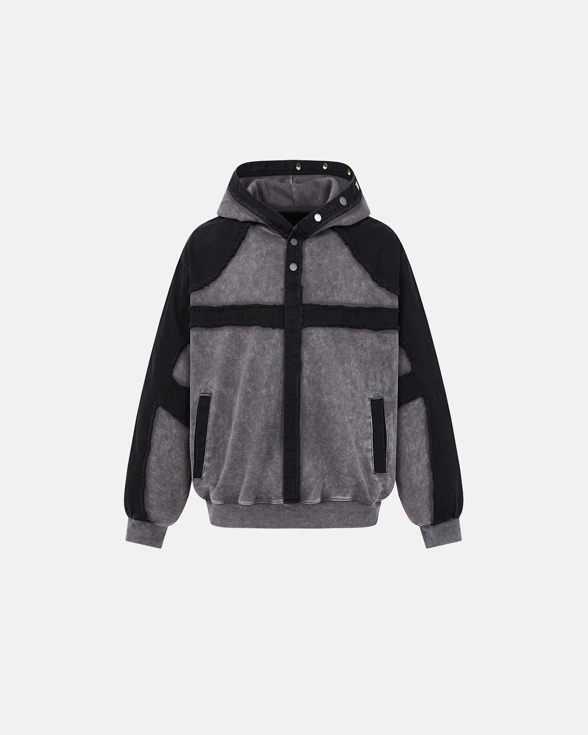 Omygoods Deconstructed Washed Boxy Hoodie