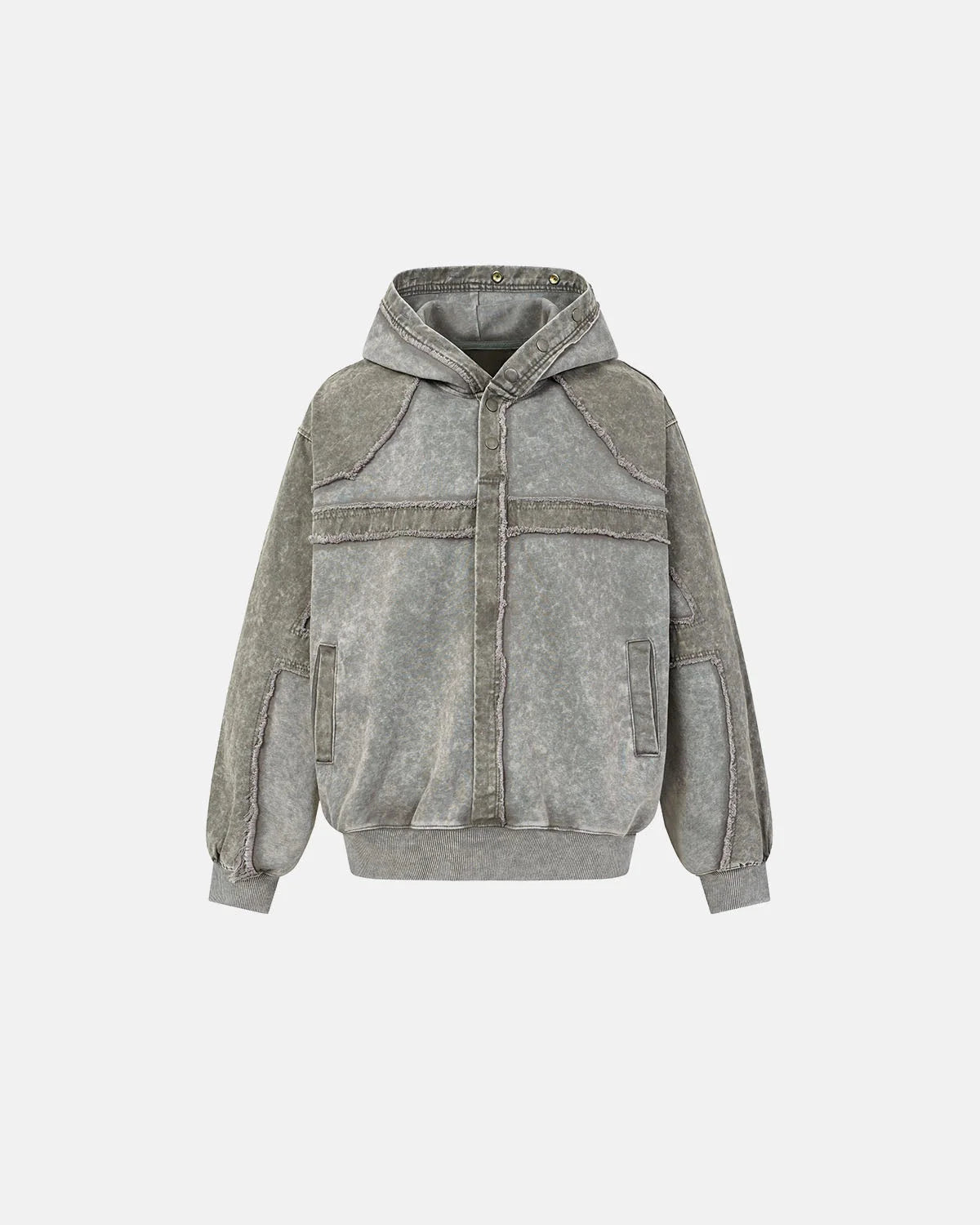 Omygoods Deconstructed Washed Boxy Hoodie