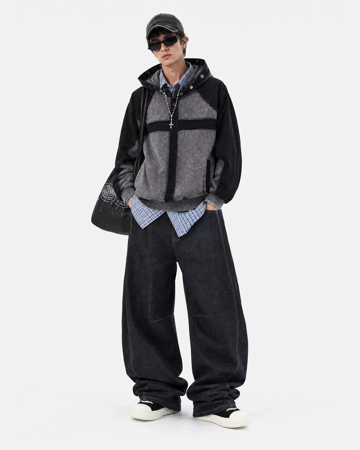 Omygoods Deconstructed Washed Boxy Hoodie