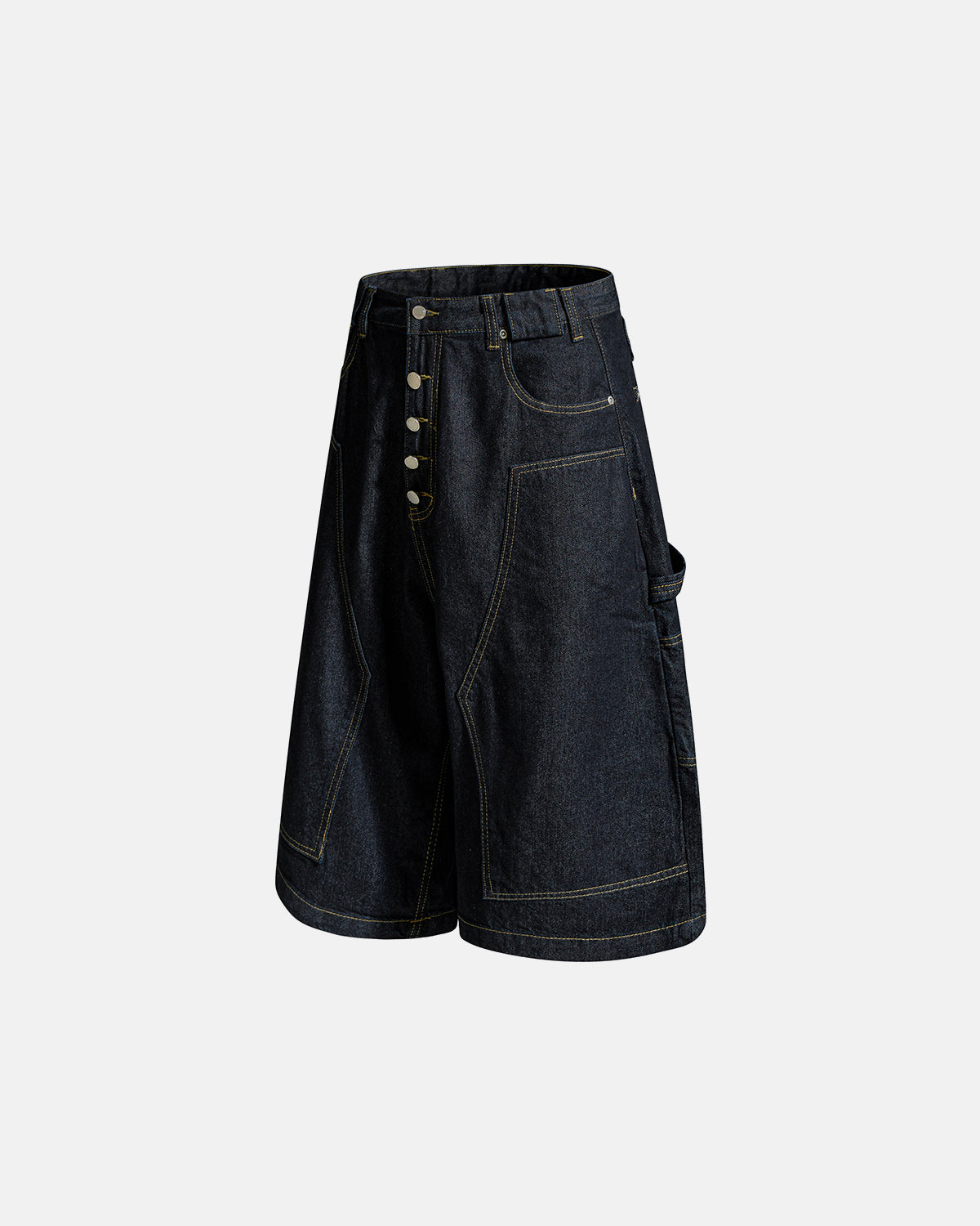 Omygoods Deconstructed Wide Leg Longline Jorts