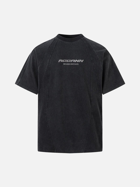 Omygoods Deconstruction Split Embroidered T-Shirt