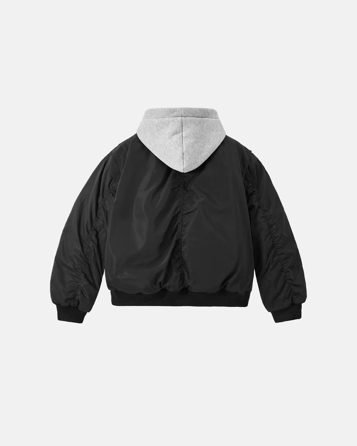 Omygoods Detachable Layered Camo Bomber Jacket