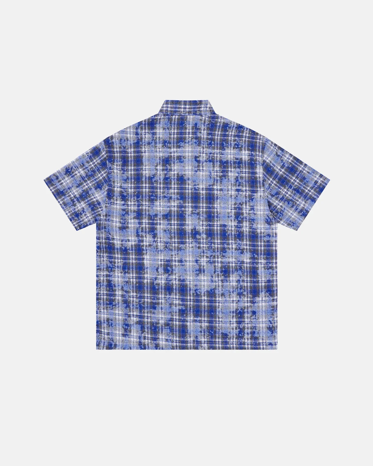 Omygoods Devil Embroidered Plaid Shirt