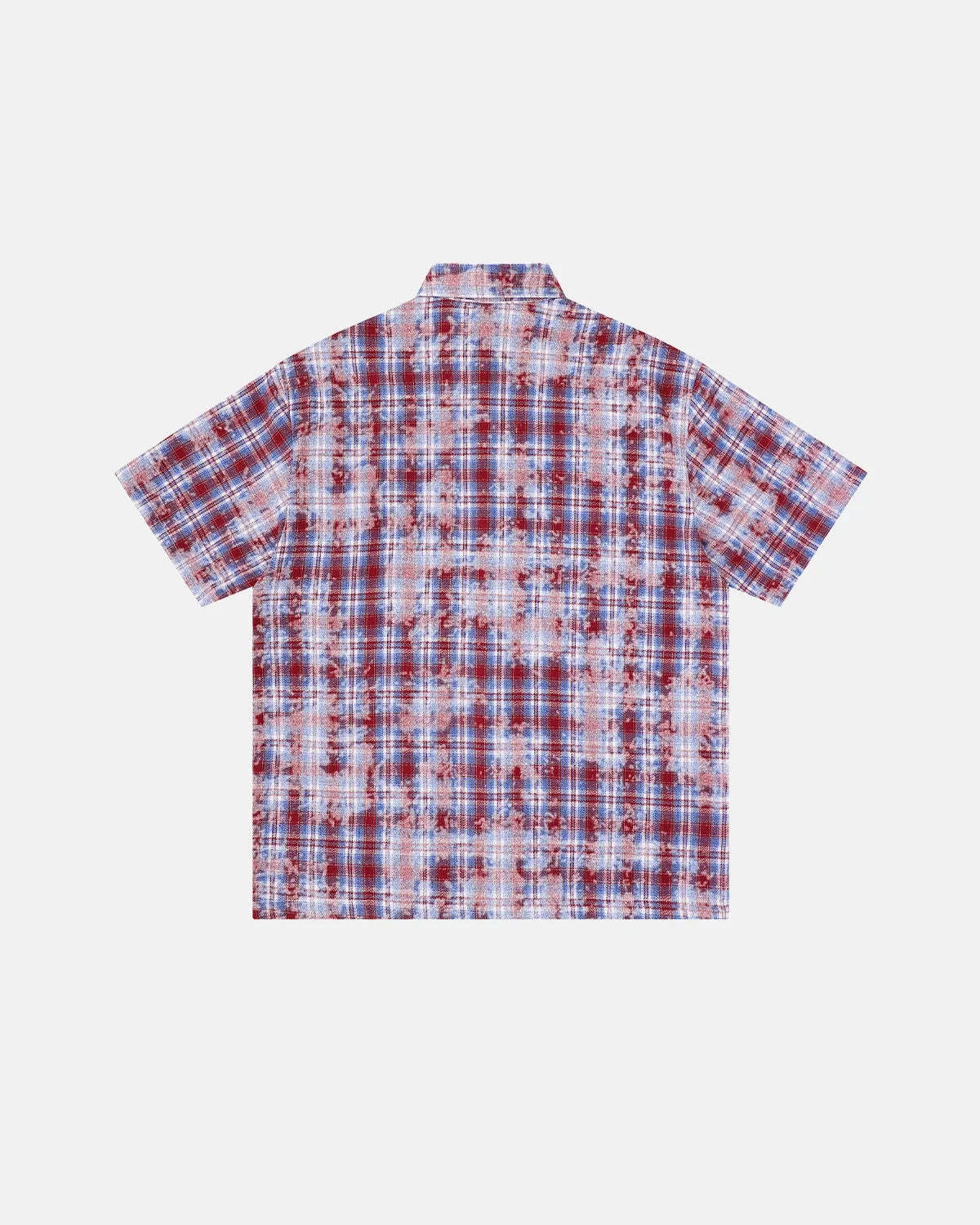 Omygoods Devil Embroidered Plaid Shirt
