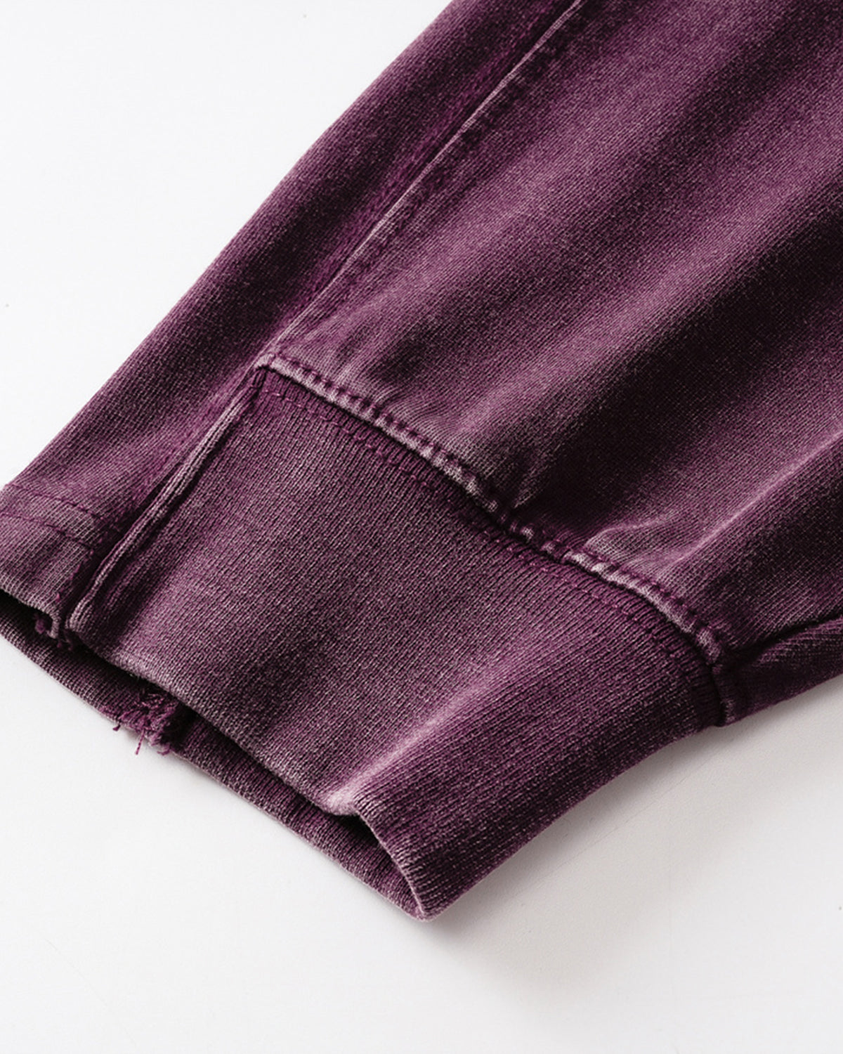 Omygoods Distressed Aicd Wash Oversized Long Sleeve Tee