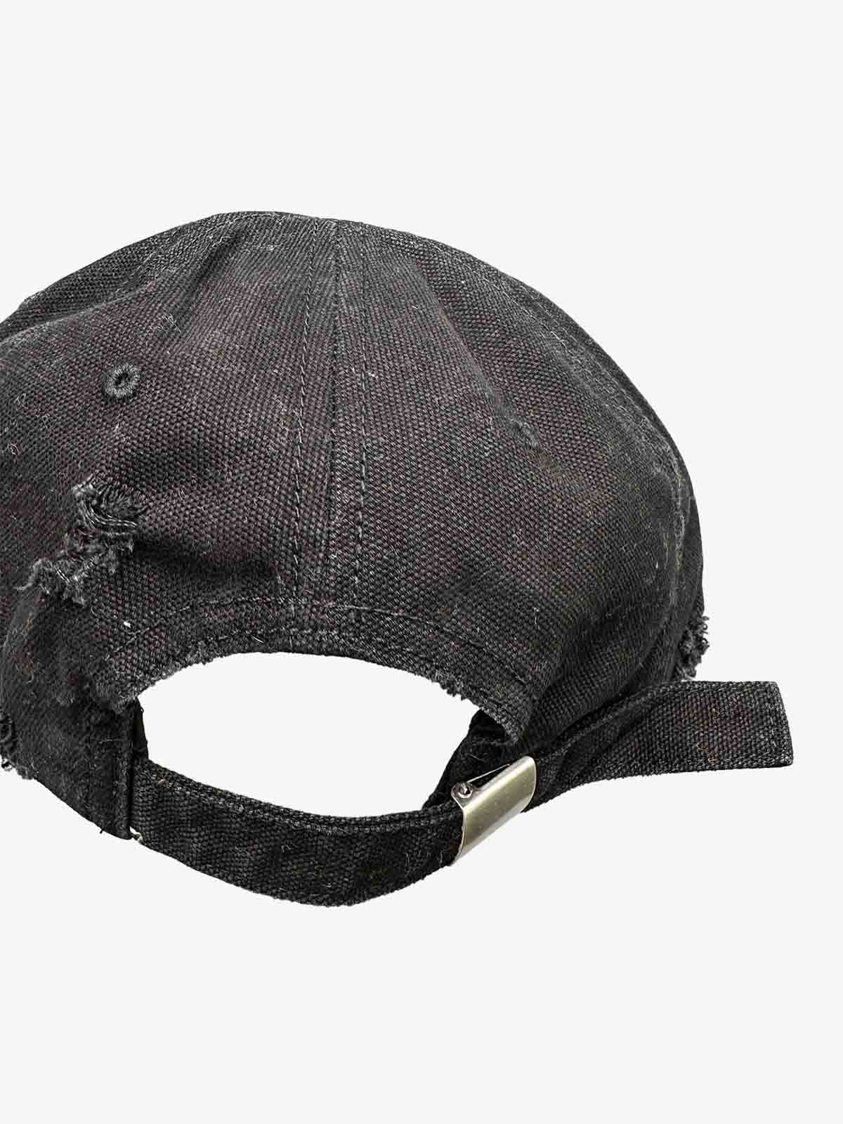 Omygoods Distressed Baseball Cap With Frayed Brim