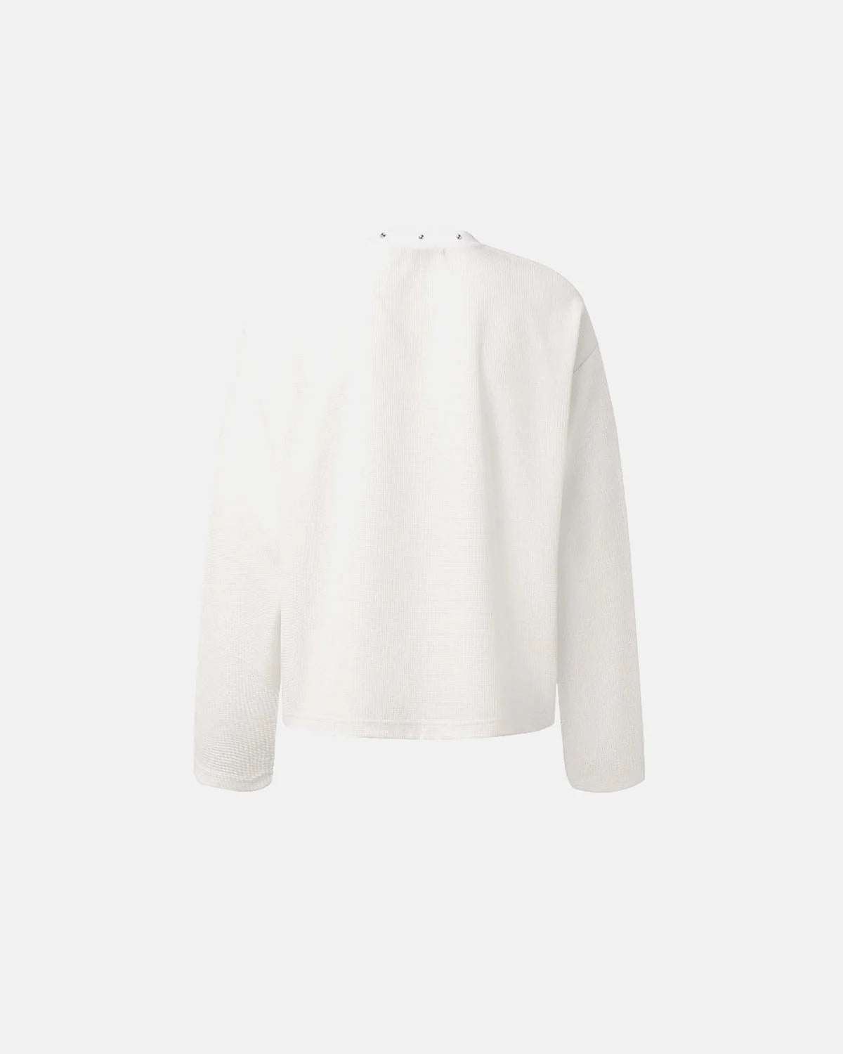 Omygoods Distressed Cross Studded Waffle T-Shirt