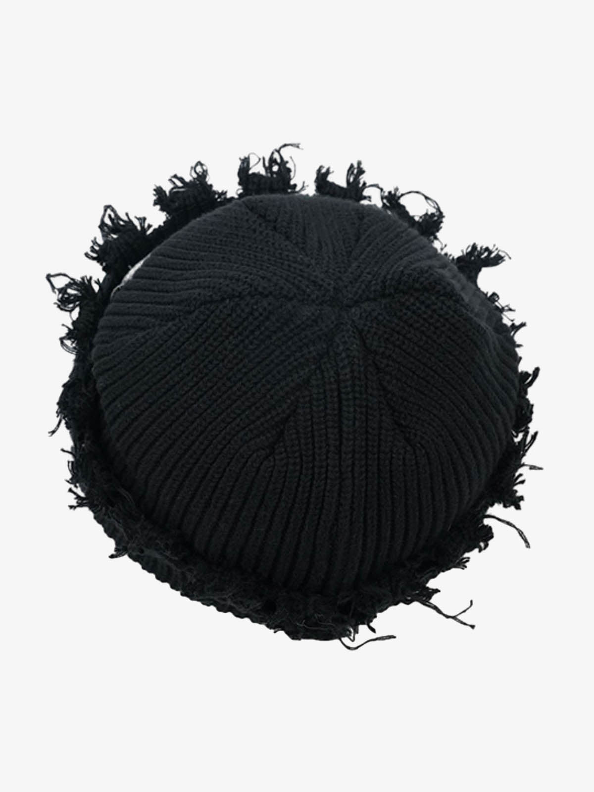 Omygoods Distressed Denim Patchwork Beanie