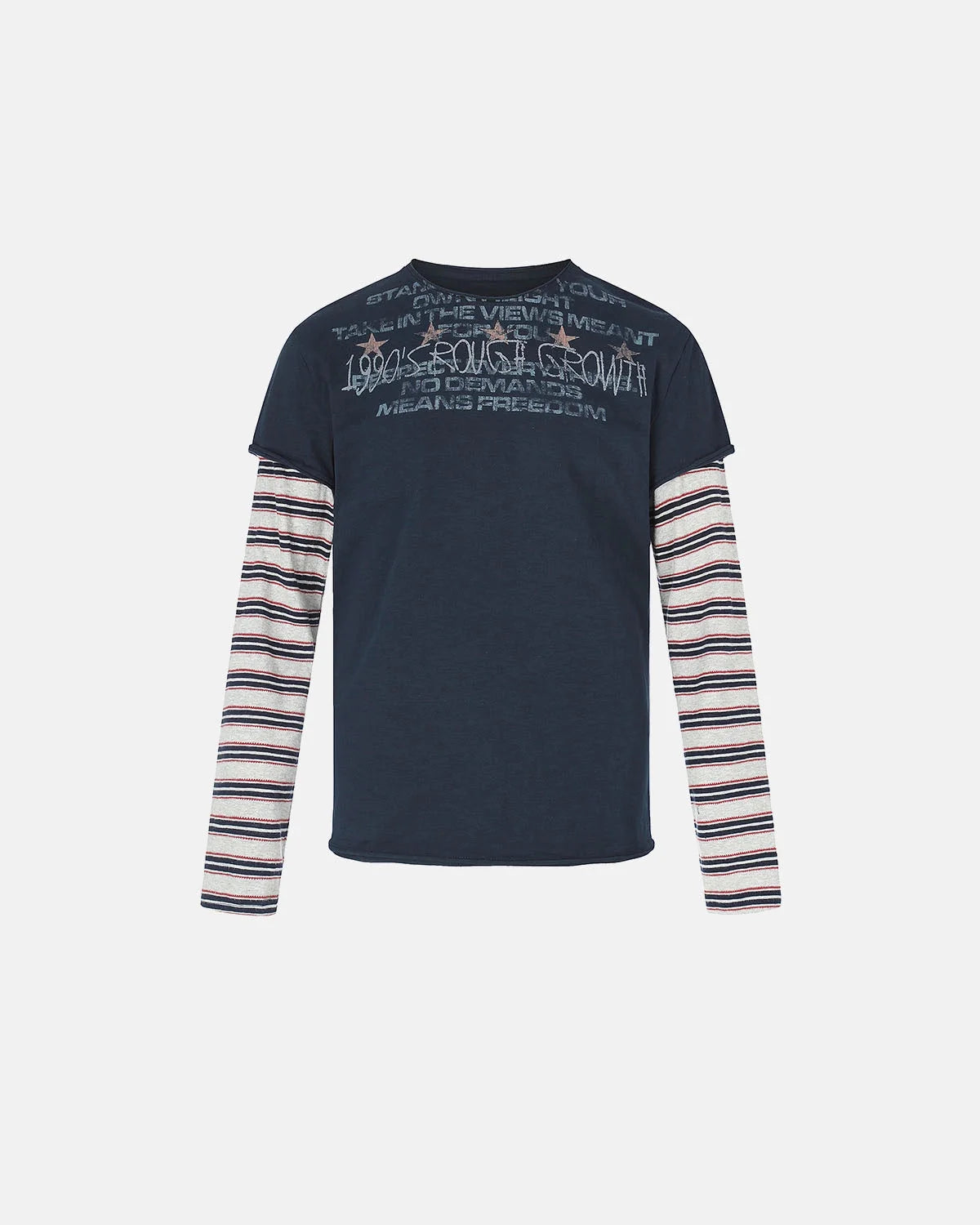 Omygoods Distressed Graphic Layered Baby T-Shirt