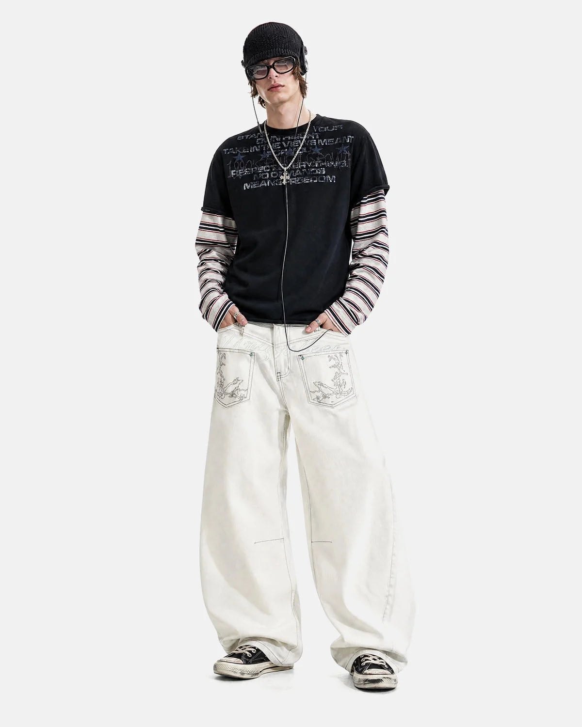 Omygoods Distressed Graphic Layered Baby T-Shirt