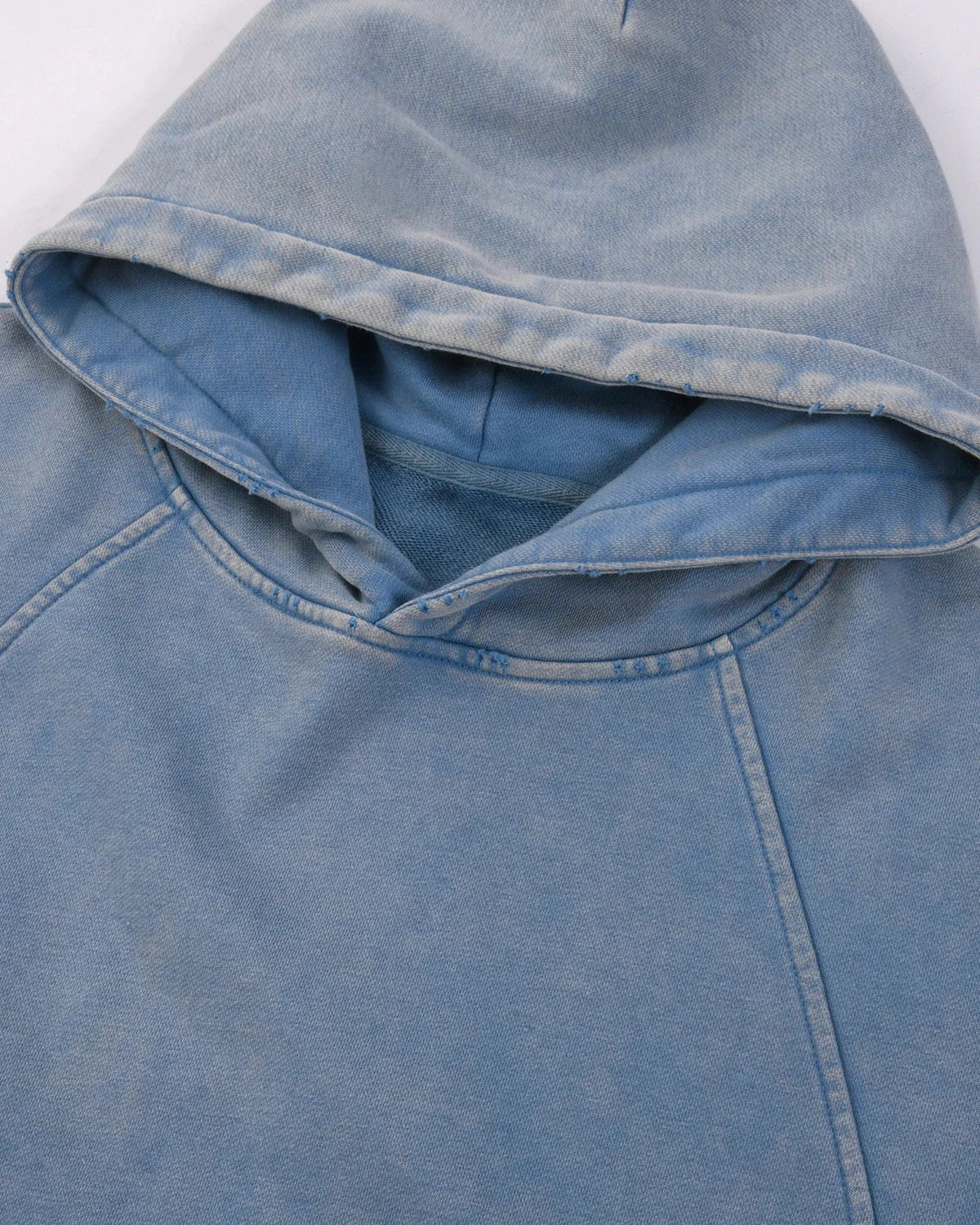 Omygoods Distressed Hem Boxy Hoodie