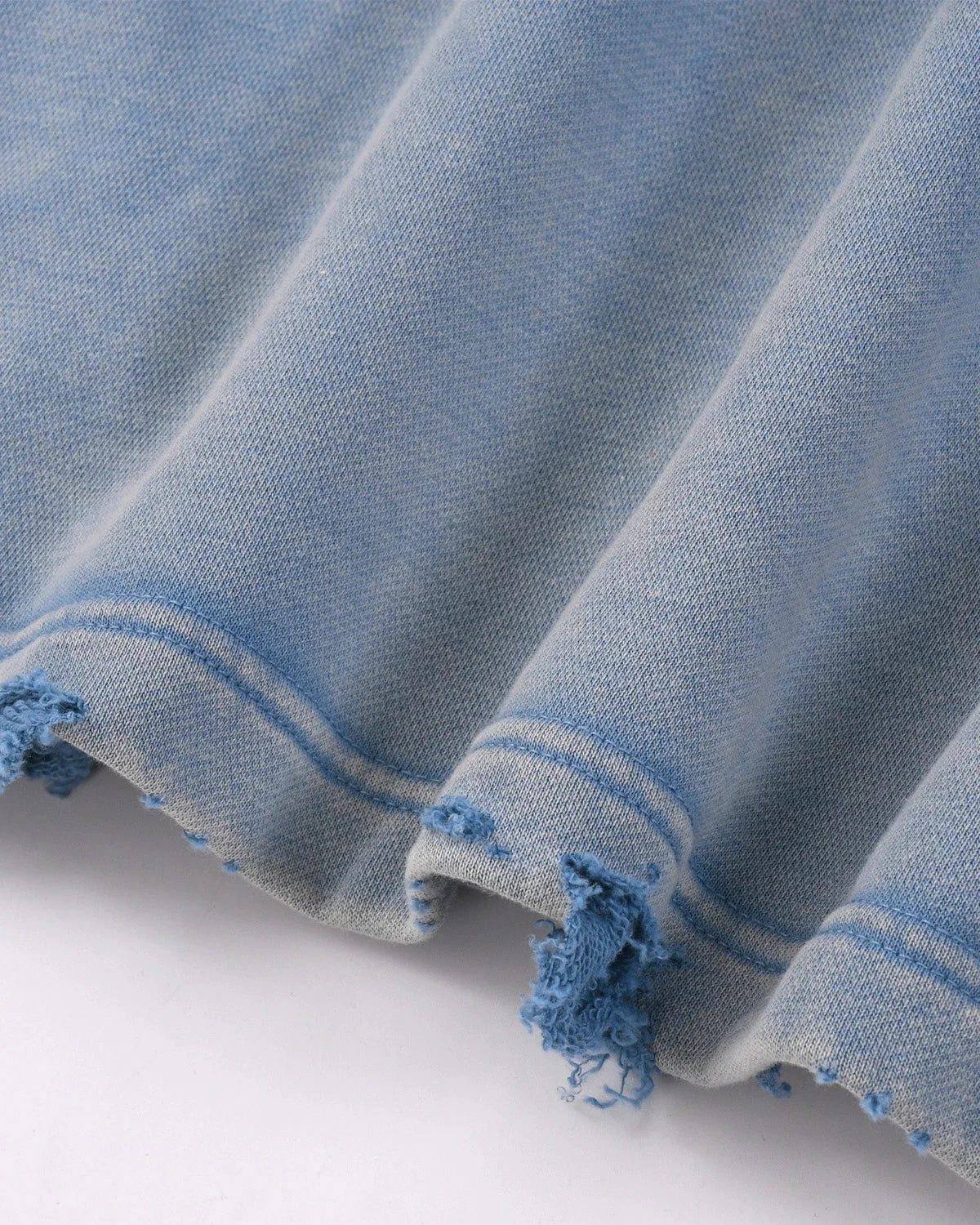 Omygoods Distressed Hem Boxy Hoodie