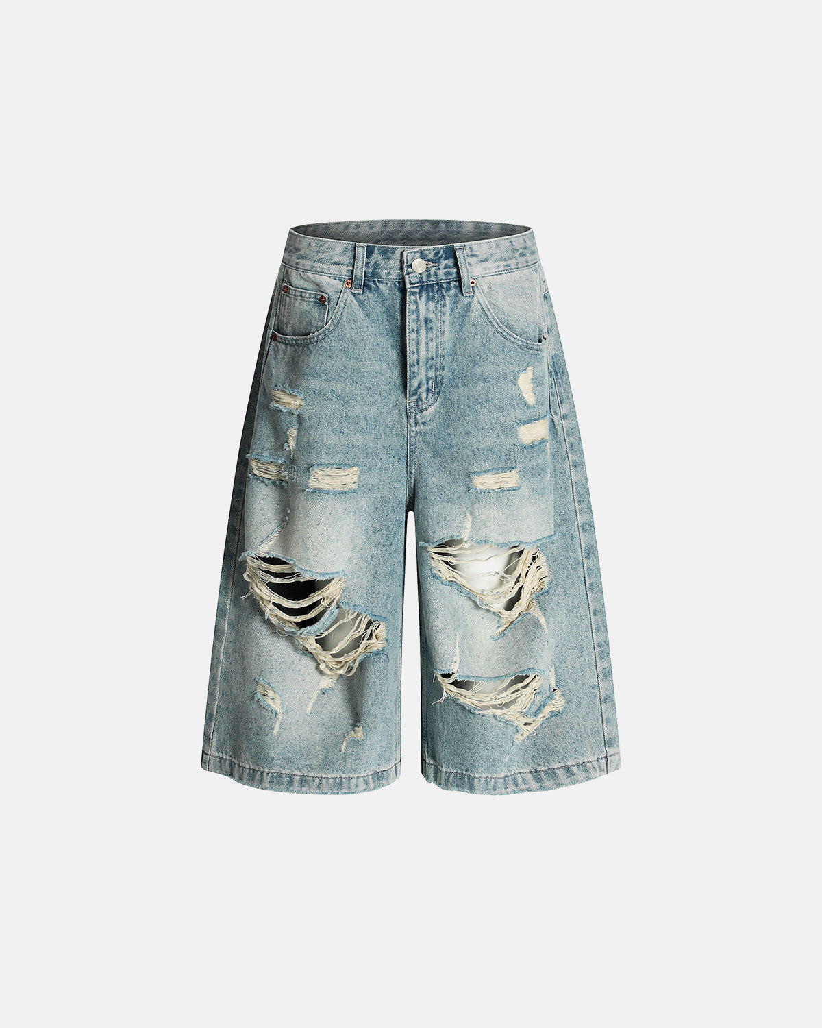 Omygoods Distressed Longline Jorts