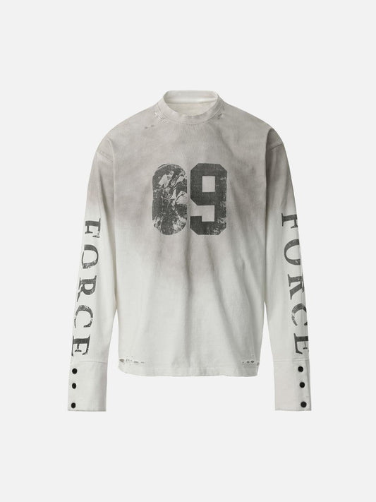 Omygoods Distressed NO. 09 Long Sleeve T-Shirt