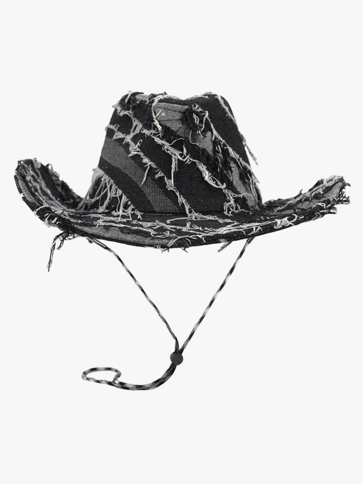Omygoods Distressed Patchwork Cowboy Hat