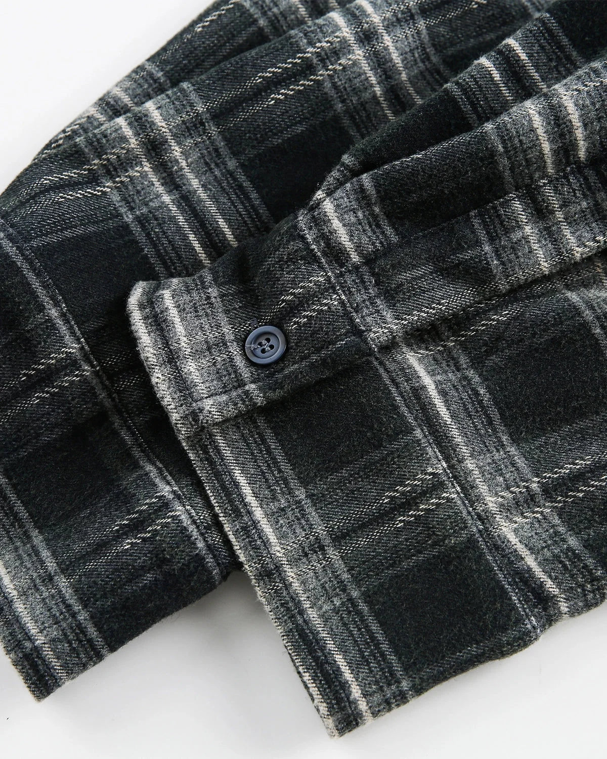 Omygoods Distressed Plaid Layered Long Sleeve Tee