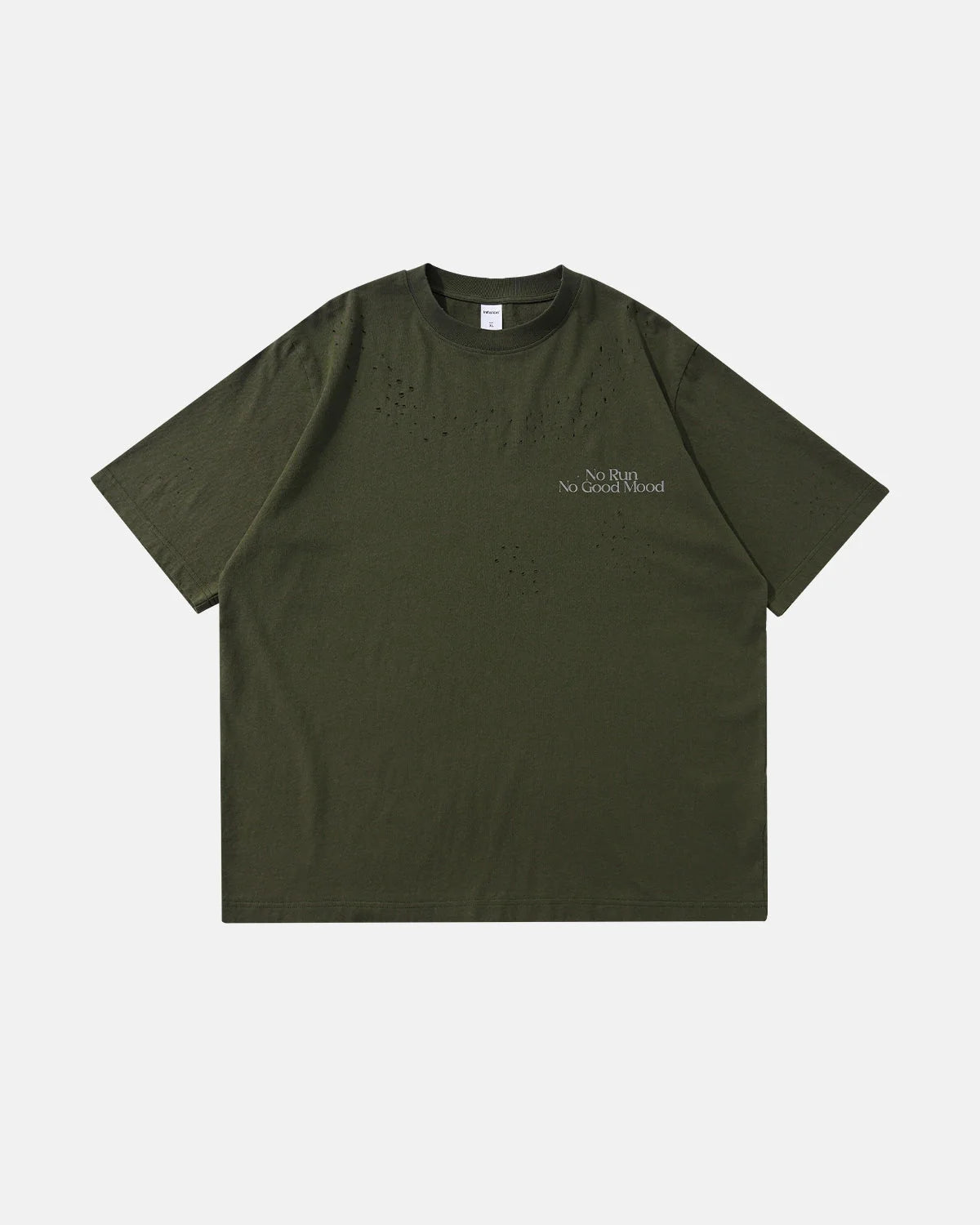 Omygoods Distressed Reflective Washed T-Shirt