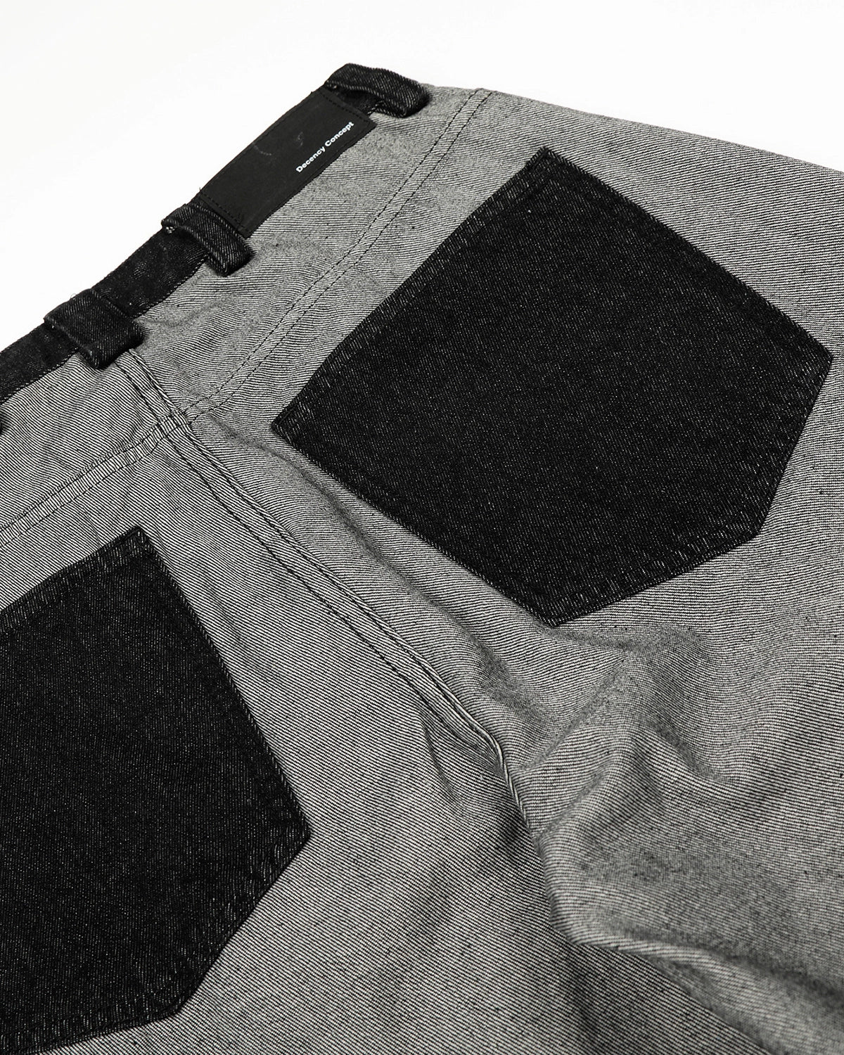 Omygoods Distressed Reverse Design Baggy Jeans