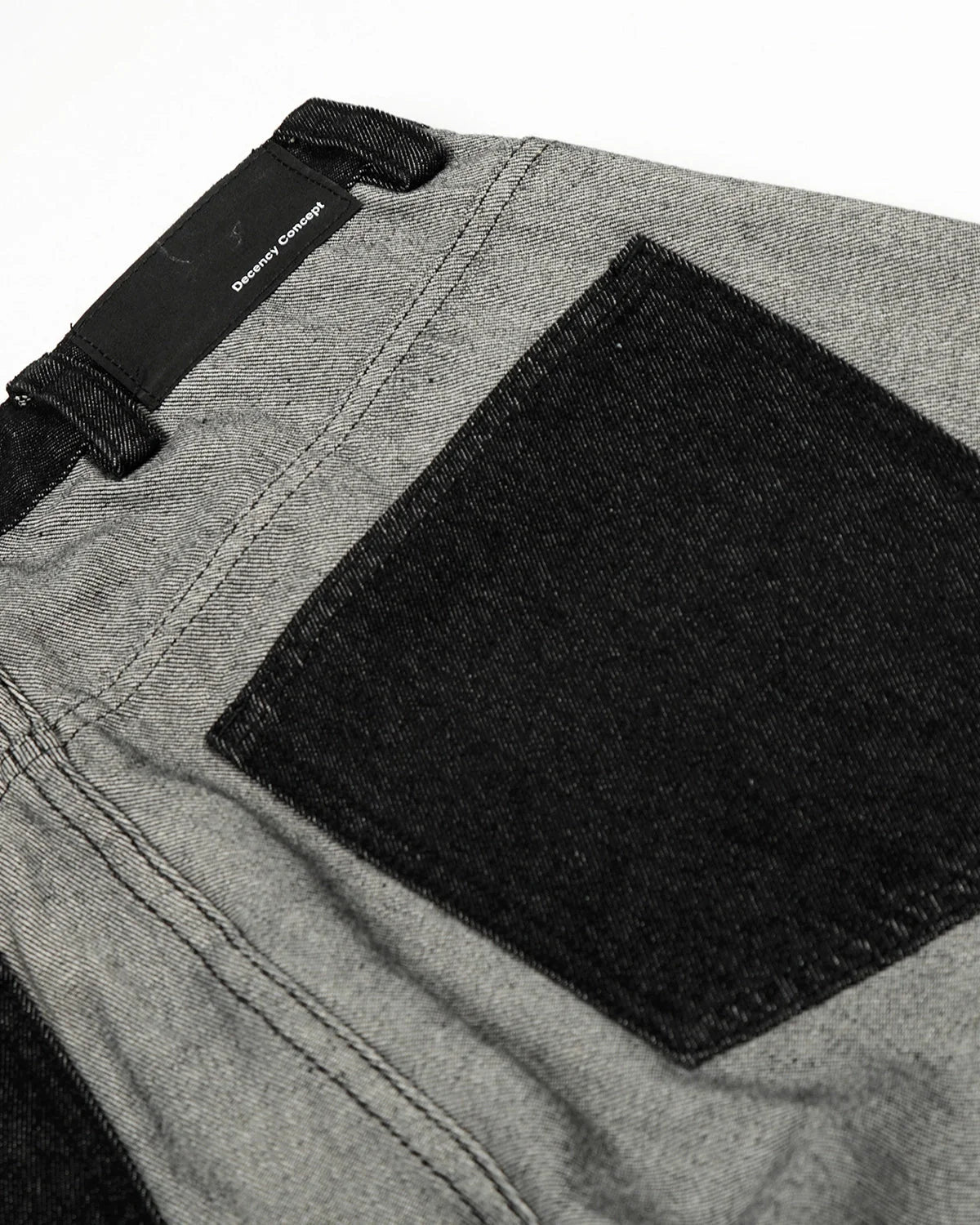 Omygoods Distressed Reverse Design Baggy Jeans
