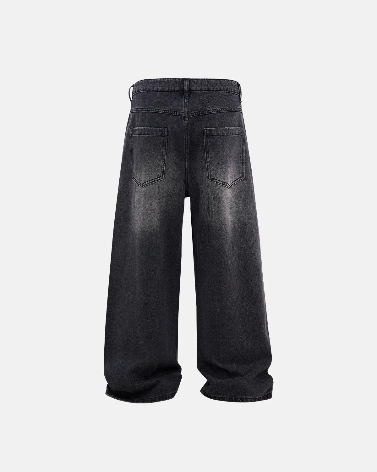 Omygoods Distressed Rhinestone Ripped Baggy Jeans