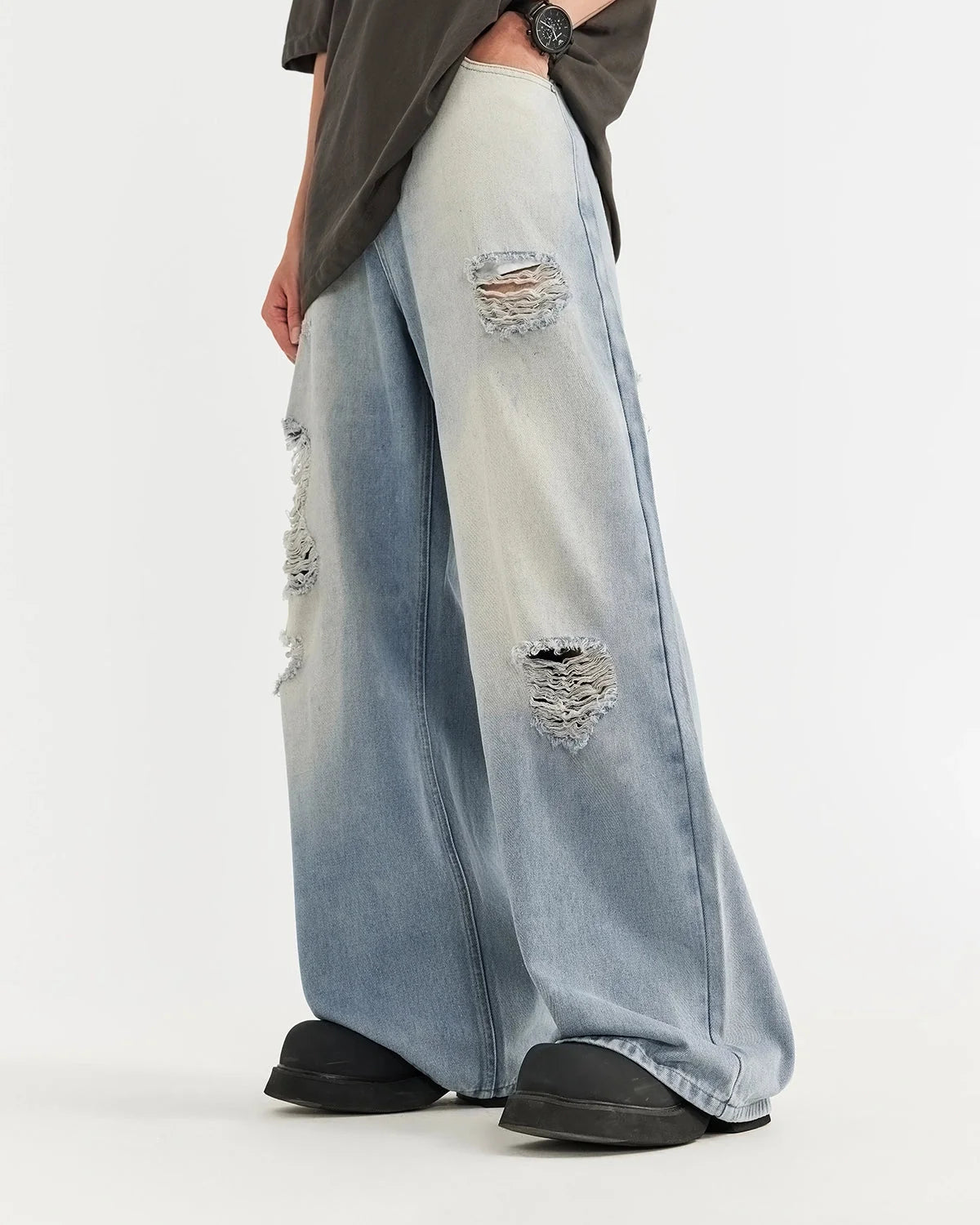 Omygoods Distressed Ripped Jeans