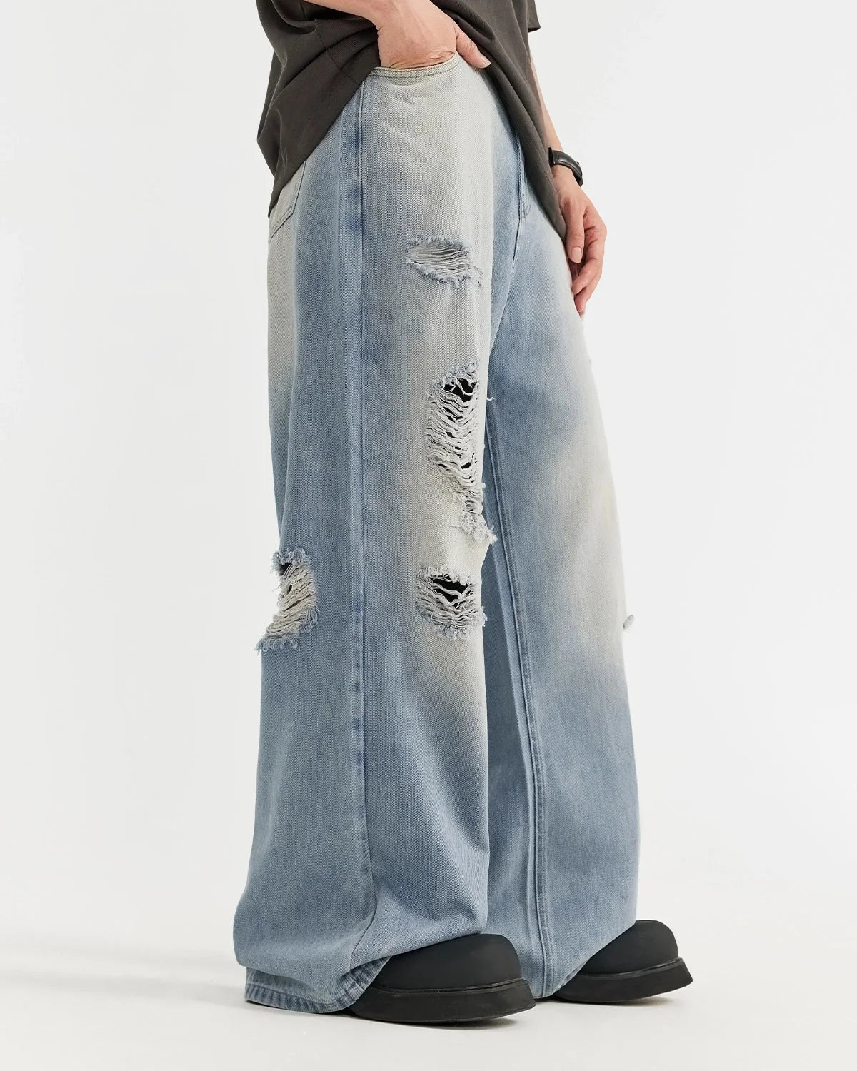 Omygoods Distressed Ripped Jeans