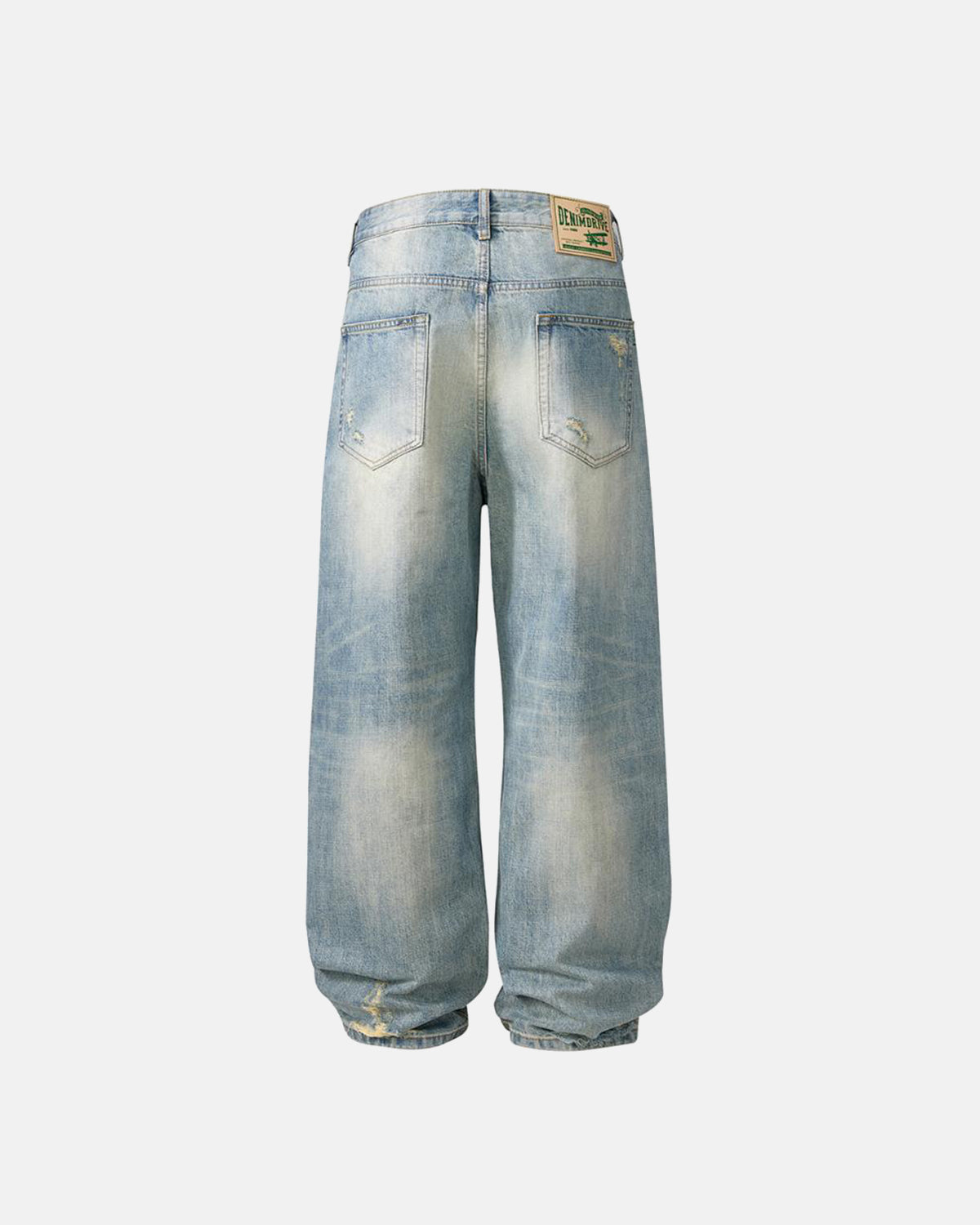 Omygoods Distressed Ripped Straight-Leg Jeans
