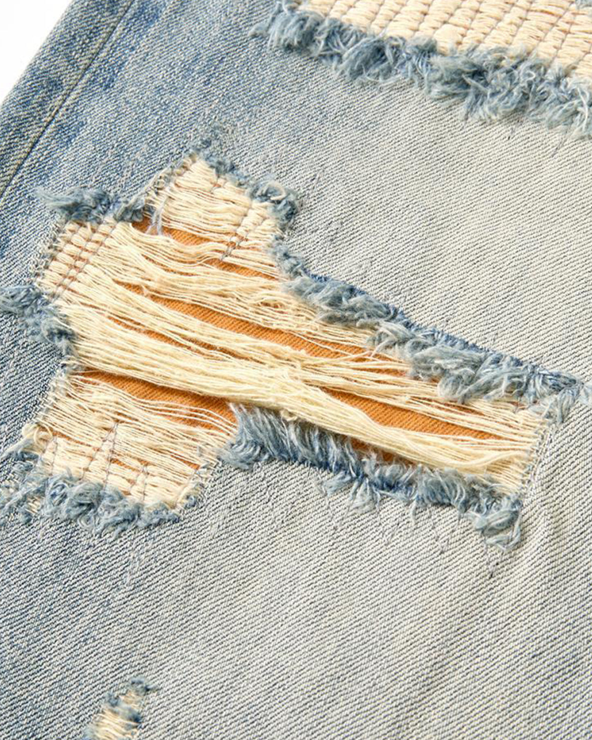 Omygoods Distressed Ripped Straight-Leg Jeans