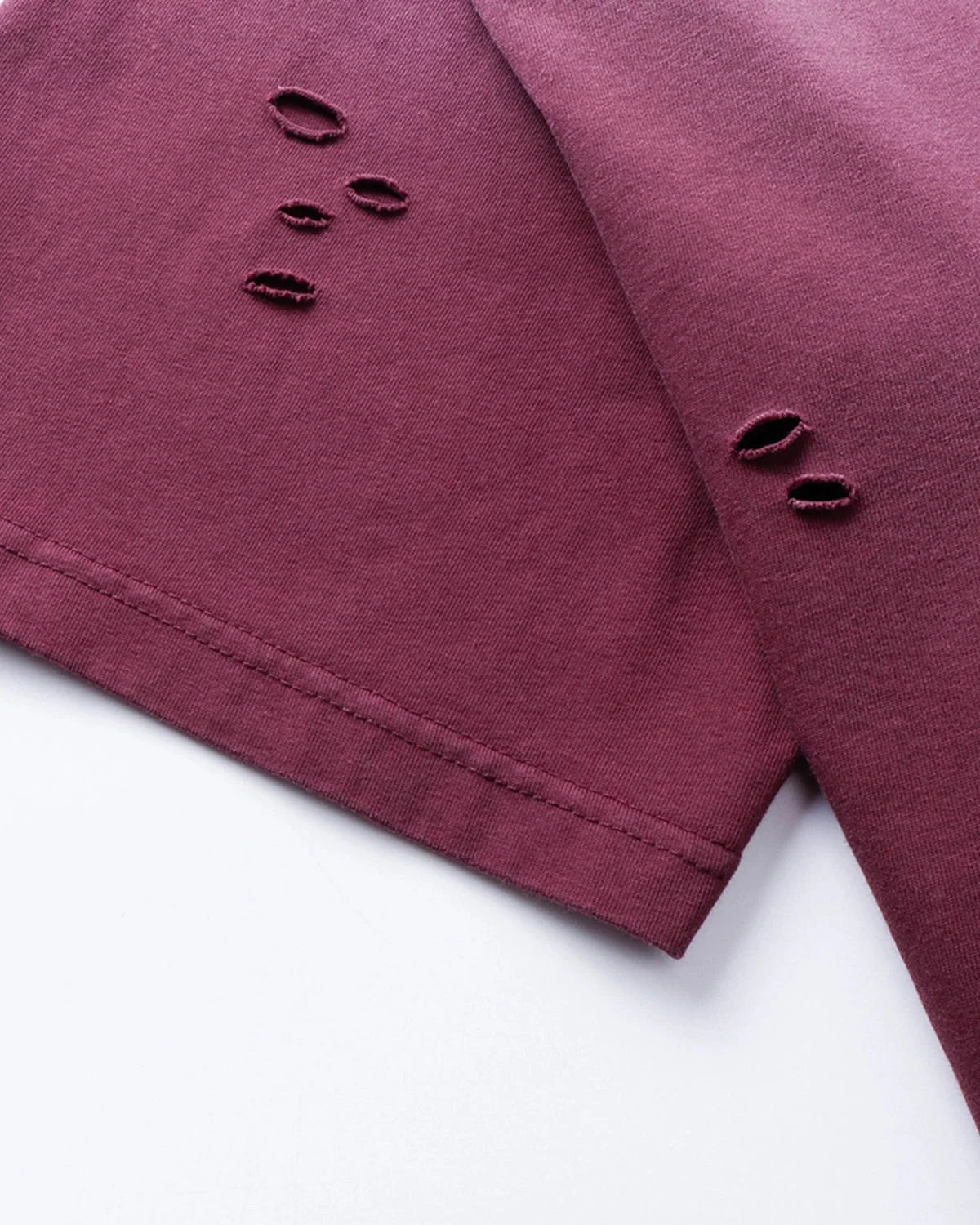 Omygoods Distressed Ripped Washed Polo Shirt