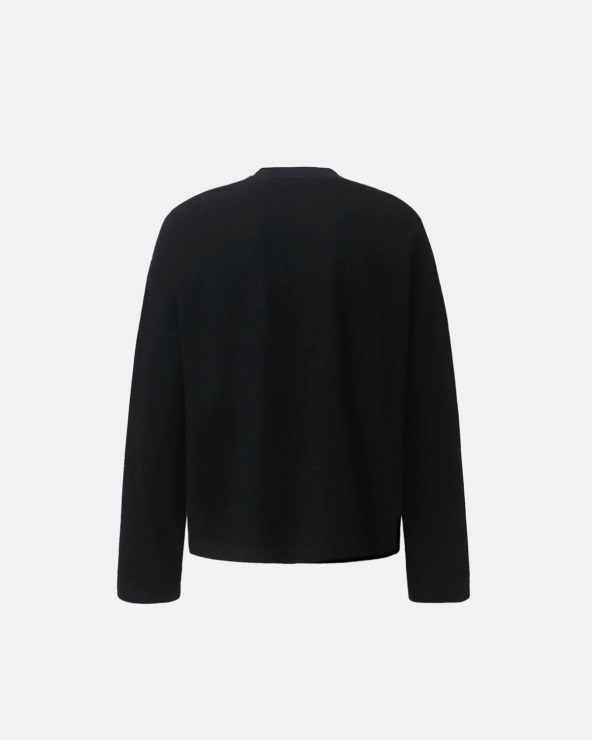 Omygoods Distressed Script Graphic Waffle Long Sleeve Shirt
