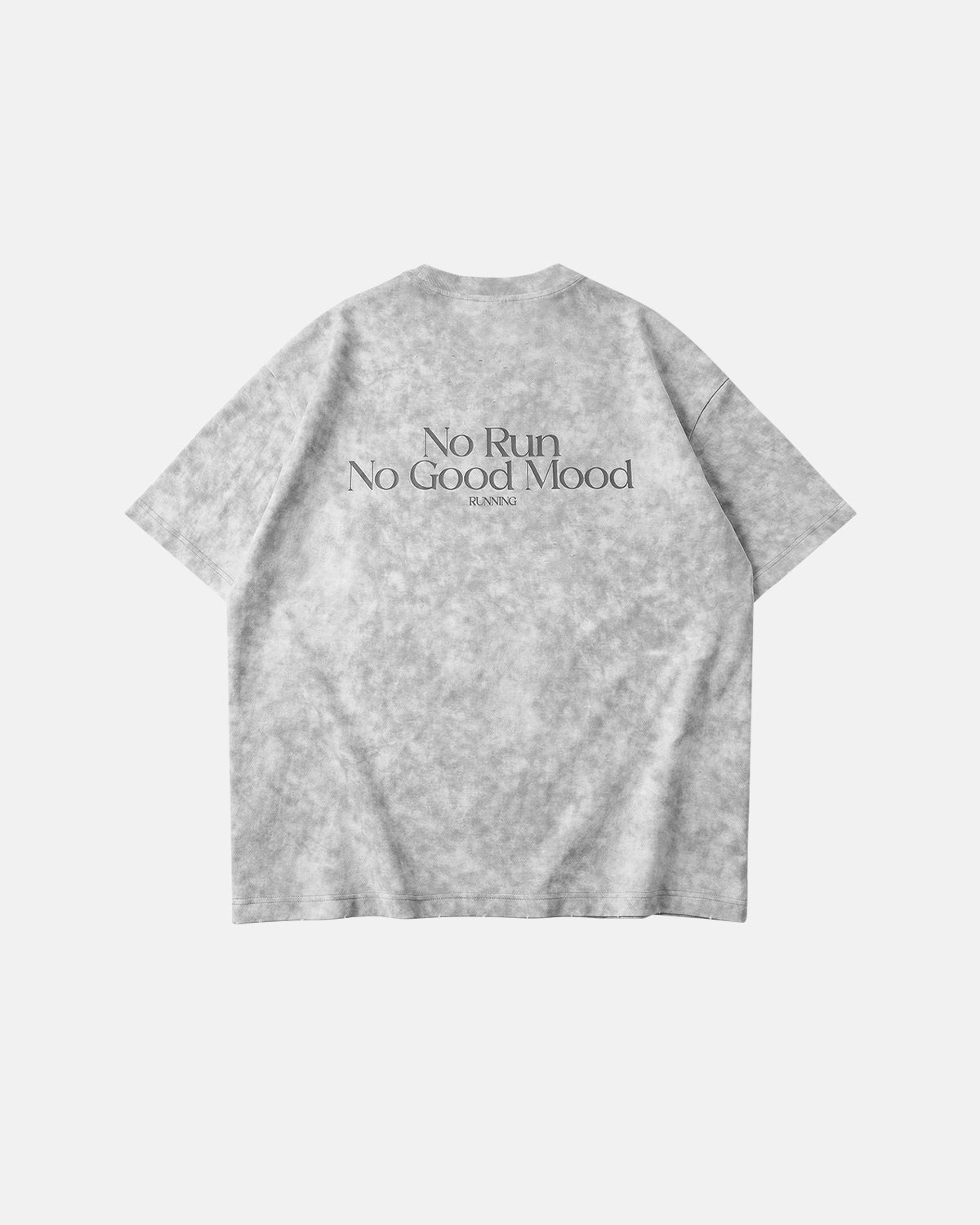 Omygoods Distressed Tie-Dye Reflective Print T-Shirt
